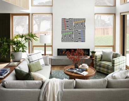 Living space within the home by Feldman Architecture