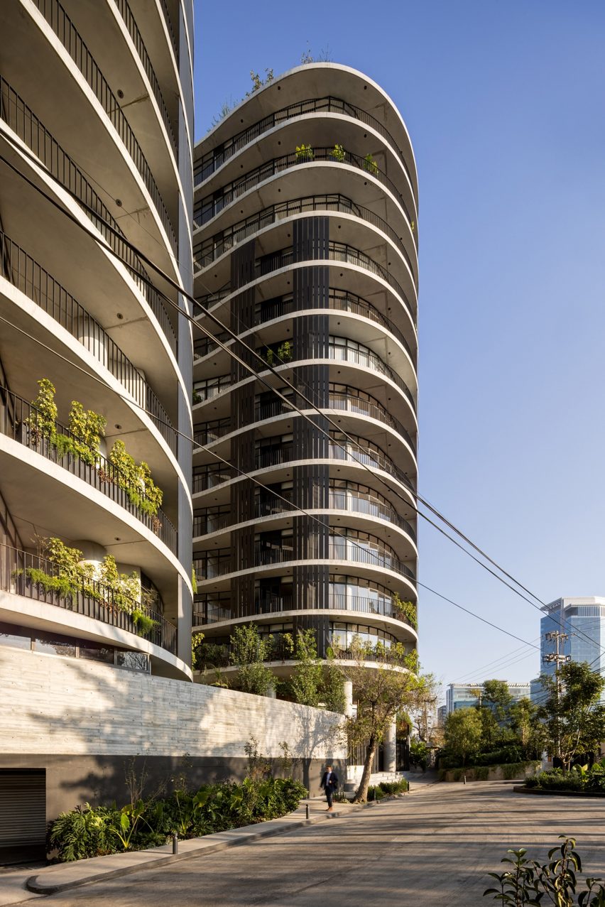 Curved balconies