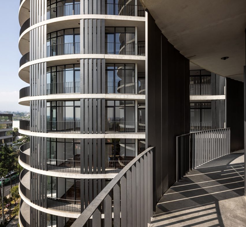 Terraces with railing