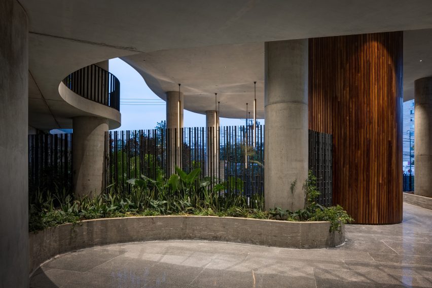 Concrete lobby
