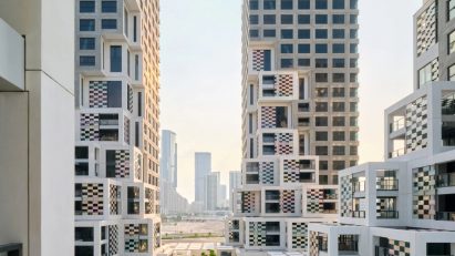 Courtyard and balconies Pixel housing development