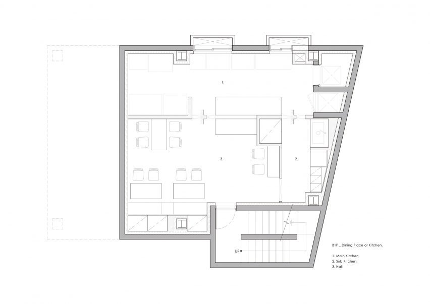 Dining Place or Kitchen plan of Bohyun Buddhist Meditation Centre by Design by 83