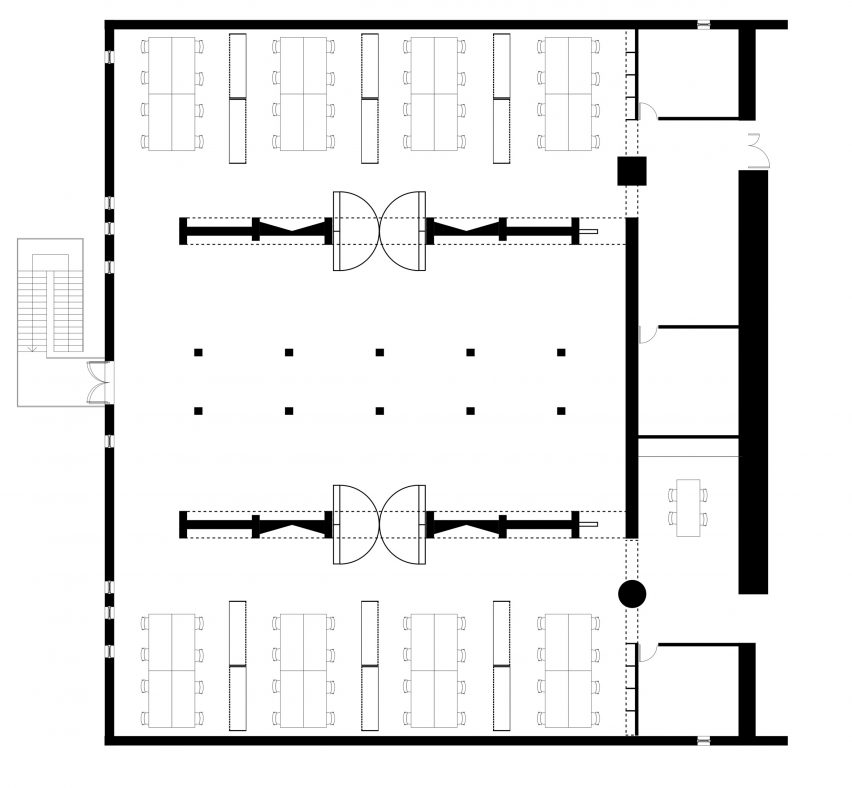 First floor plan of University of Kent building by Sam Jacob Studio
