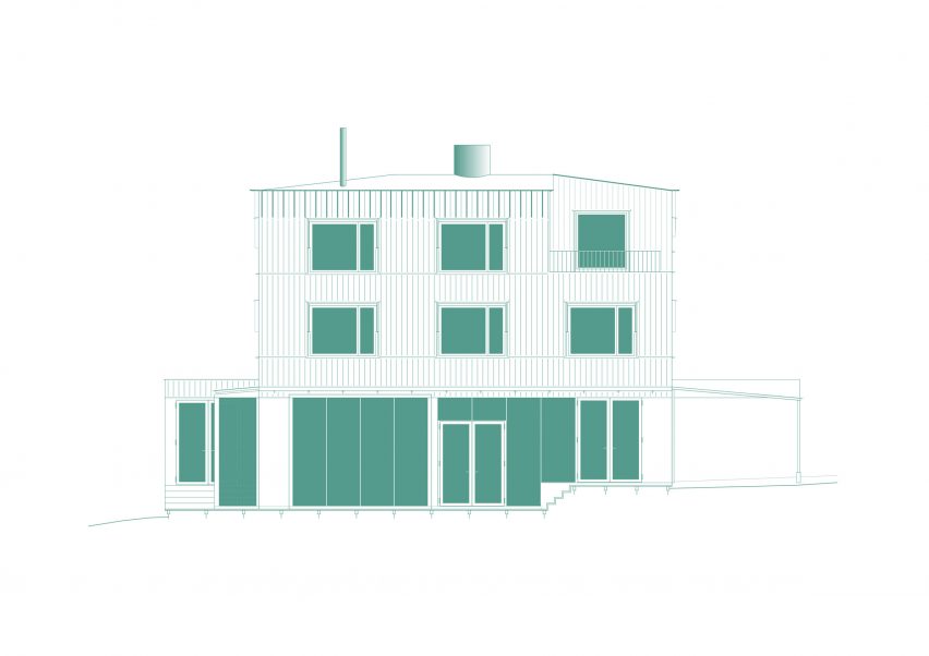 Elevation of Babendiekstraße 23 by NOTO