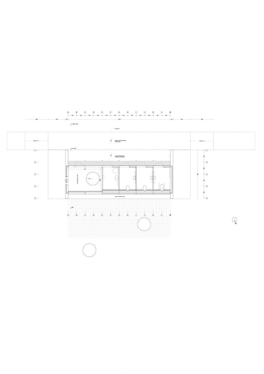 Plan of Brunstranda Service Building by Jørgen Tandberg Architecture and Vatn Architecture