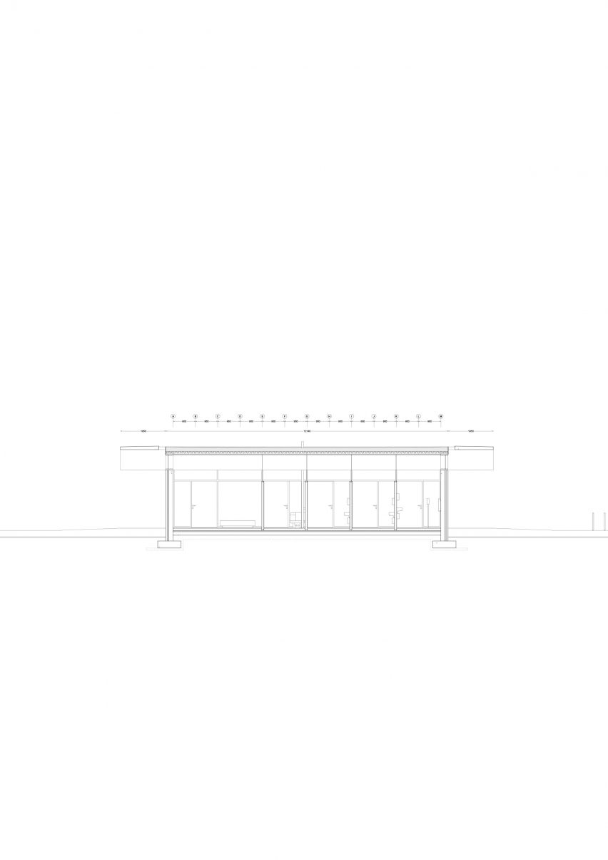 Section of Brunstranda Service Centre by Jørgen Tandberg Architecture and Vatn ArchitectureS