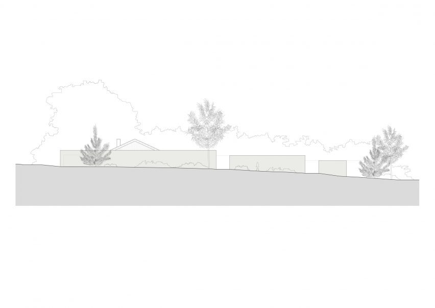 Elevation of Casa da Encosta by SIA Arquitectura