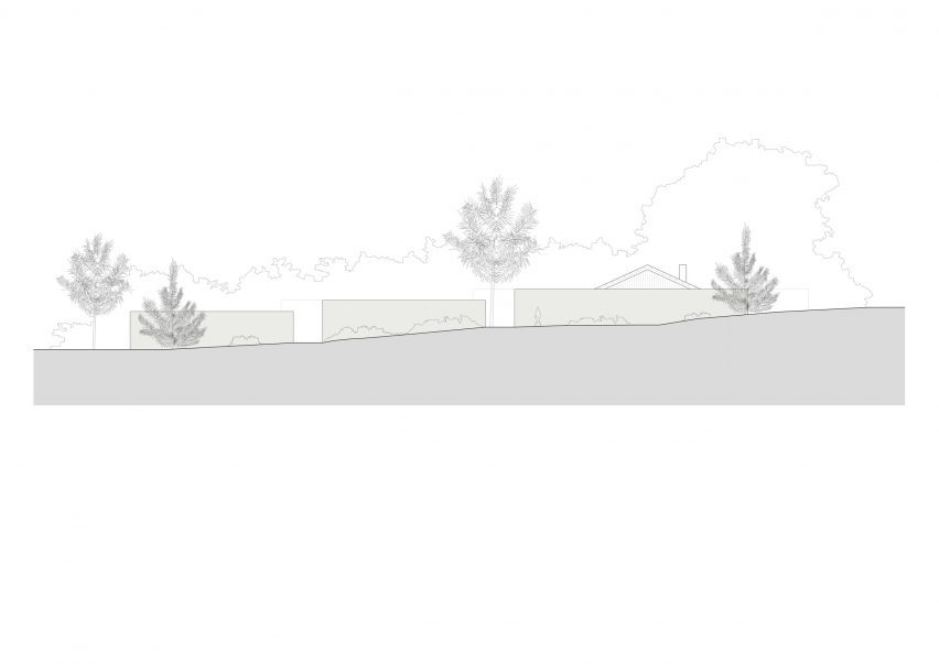 Elevation of Casa da Encosta by SIA Arquitectura