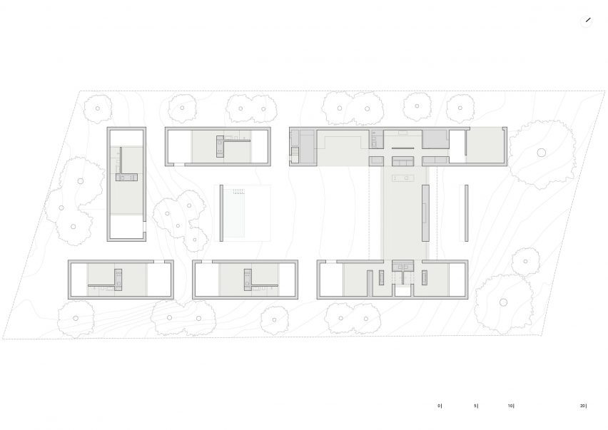Plan of Casa da Encosta by SIA Arquitectura
