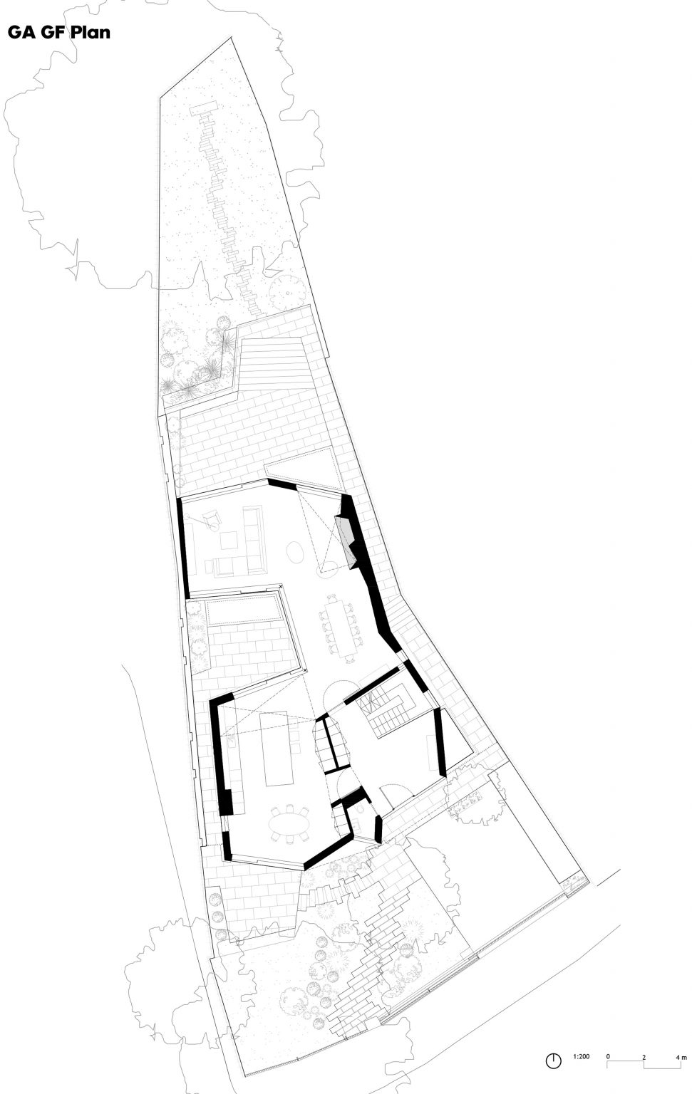 Plan of Mesh House by Alison Brooks Architects