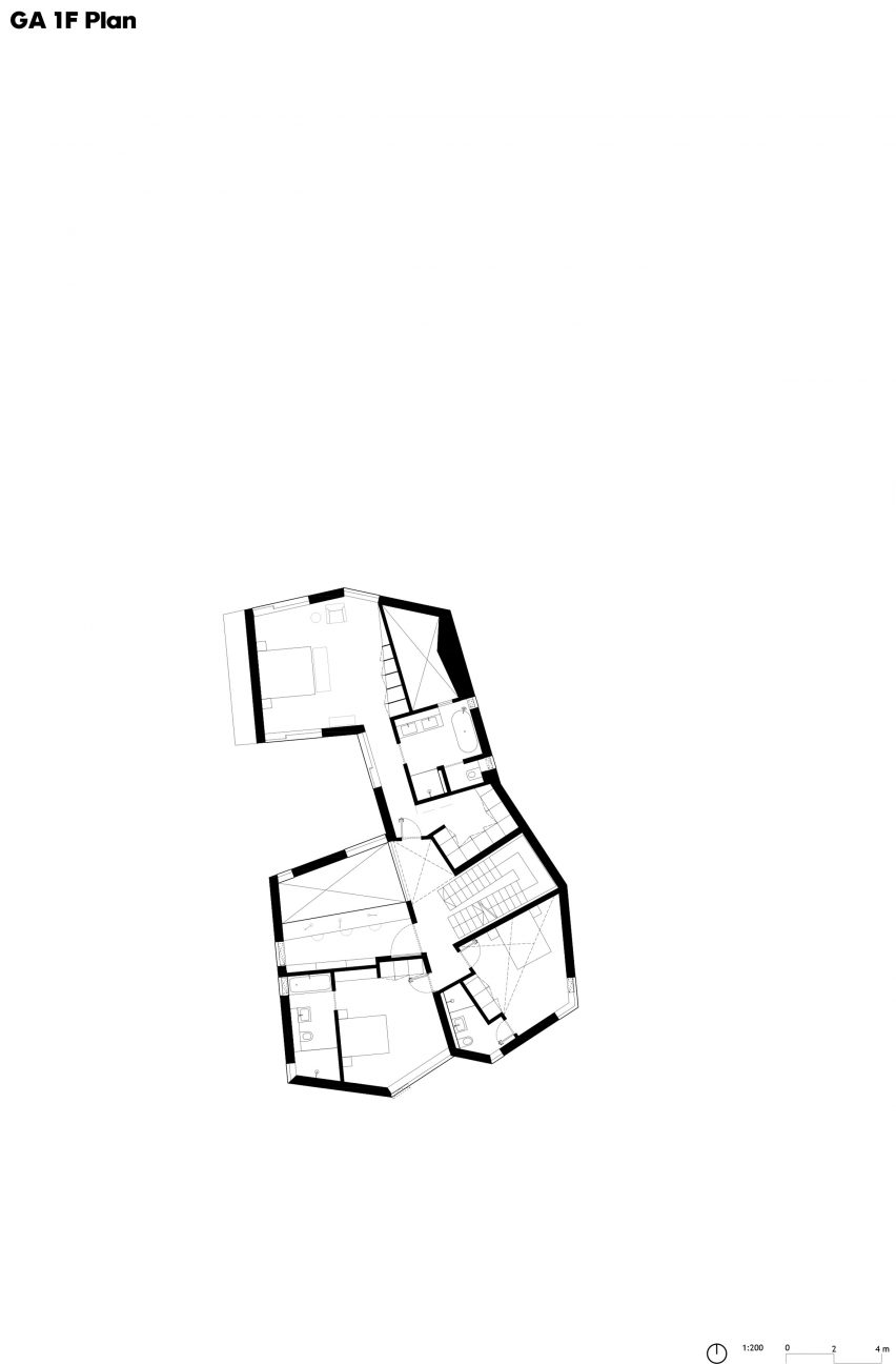 Plan of Mesh House by Alison Brooks Architects