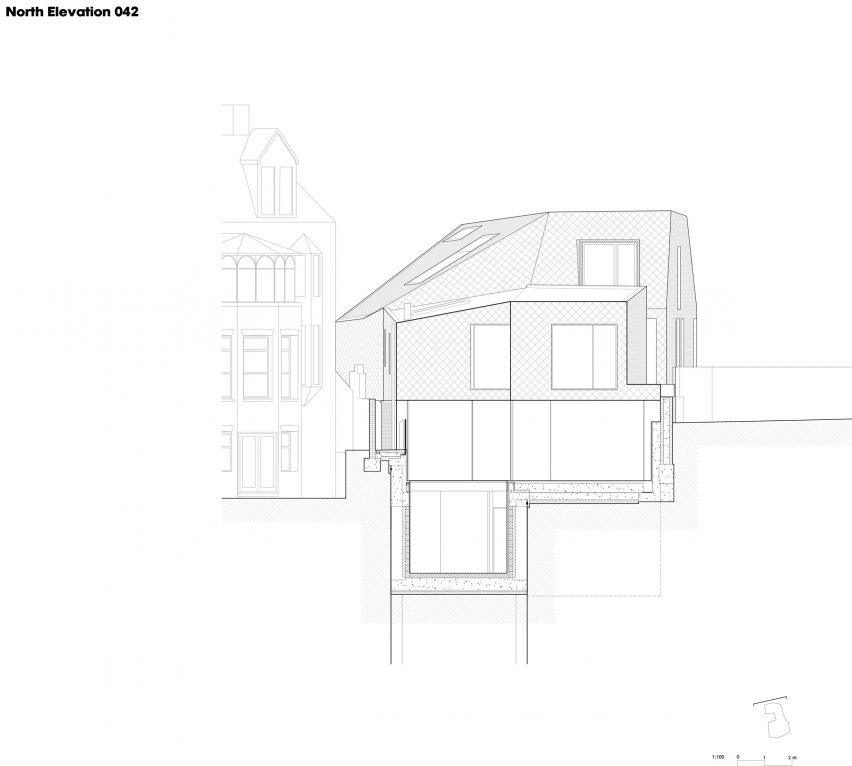 Section of Mesh House by Alison Brooks Architects