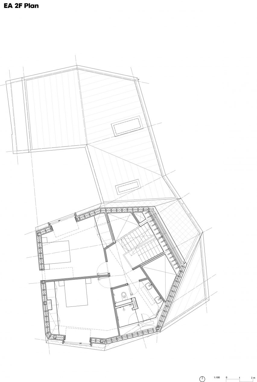 Plan of Mesh House by Alison Brooks Architects