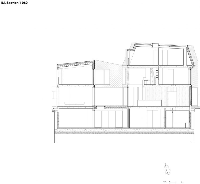 Section of Mesh House by Alison Brooks Architects