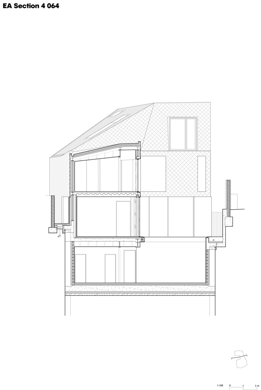 Section of Mesh House by Alison Brooks Architects