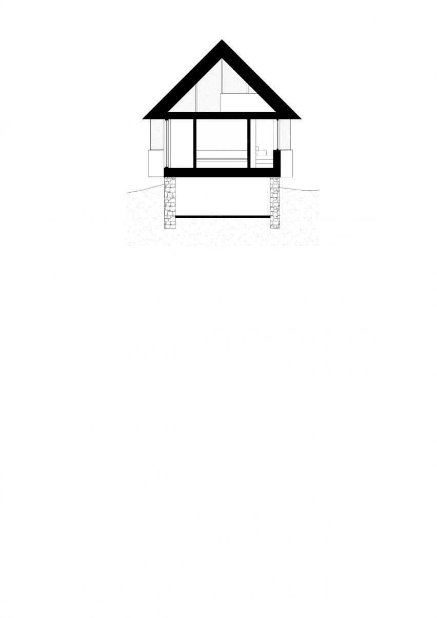 Section of Põro House by Hanna Karits and Mari Hunt