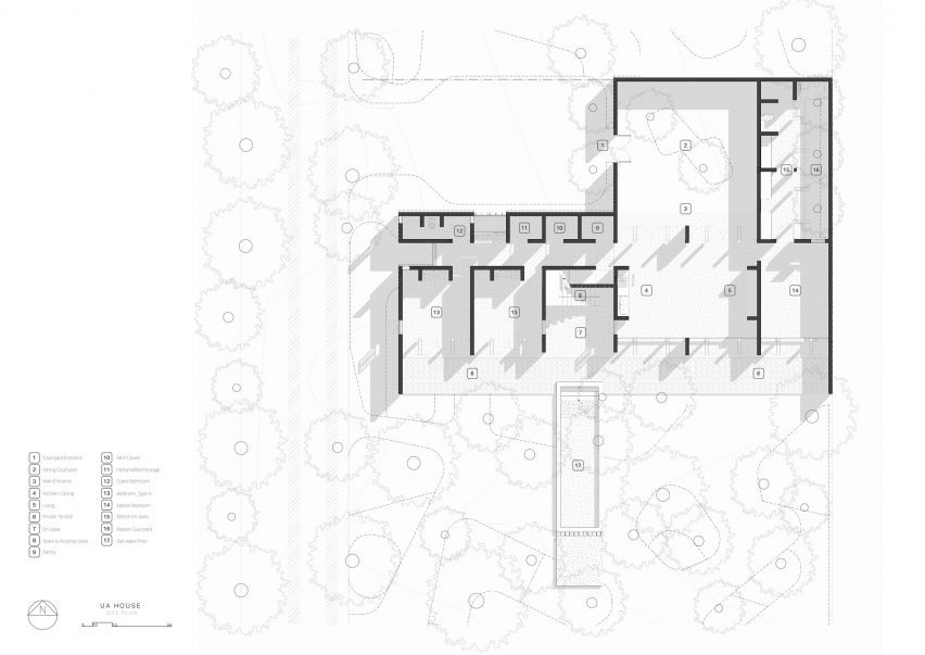 Plan of UA House by Studio Mehta Architecture