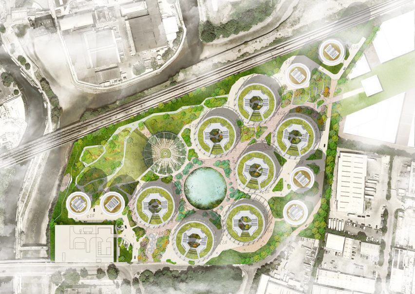 Site plan of Bromley-by-Bow gasworks by RSHP