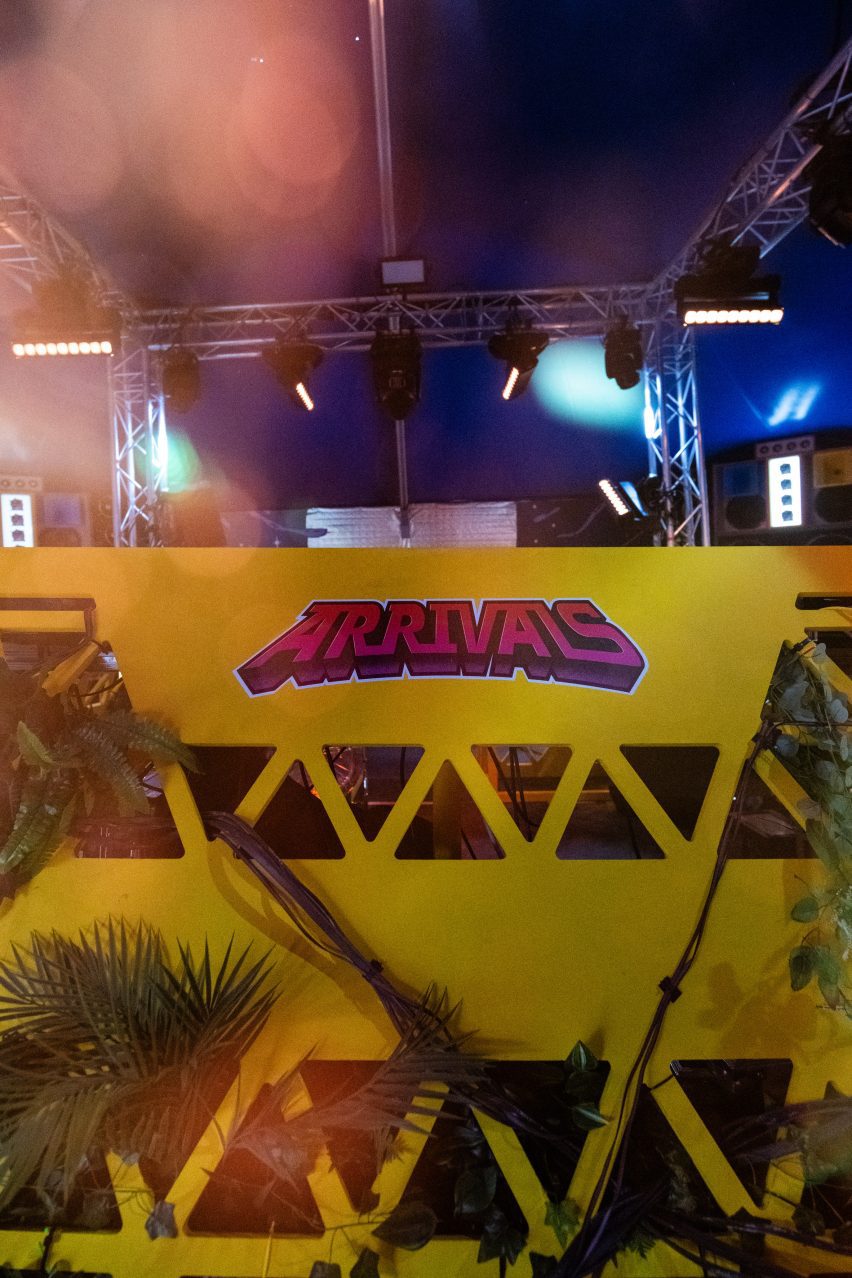 Arrivals stage by Going South, Dialled In and Daytimers at Shangri-La Glastonbury 2024