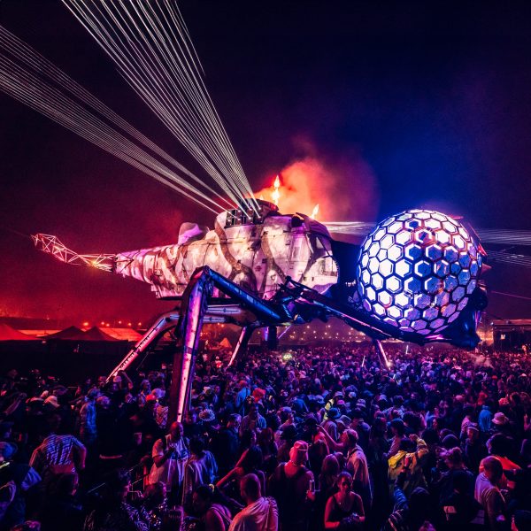 Five Glastonbury stages made from ex-military helicopters and other reused materials