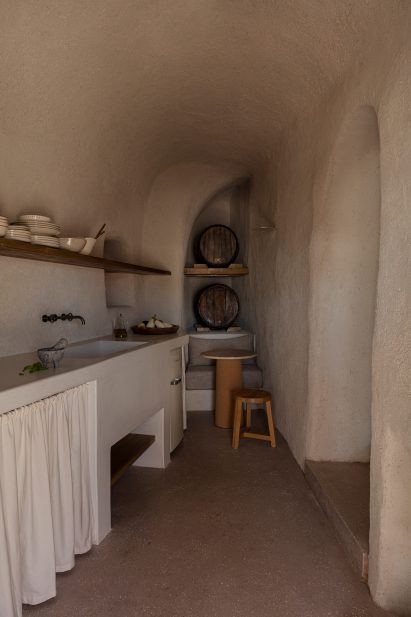 Kitchen interior within Summer House in Mesaria