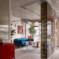 Open plan living area Suprematism apartment