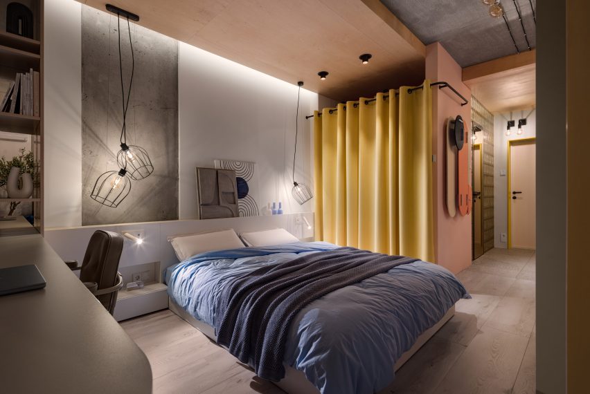 Platform bed in Dihome designed apartment Ukraine