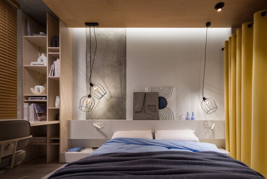 Platform bed Suprematism apartment