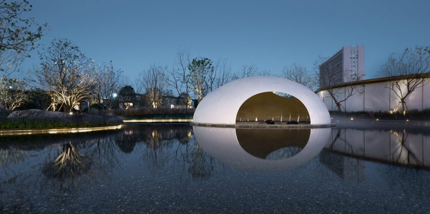 Thin-Shell Metal Woven Pavilion