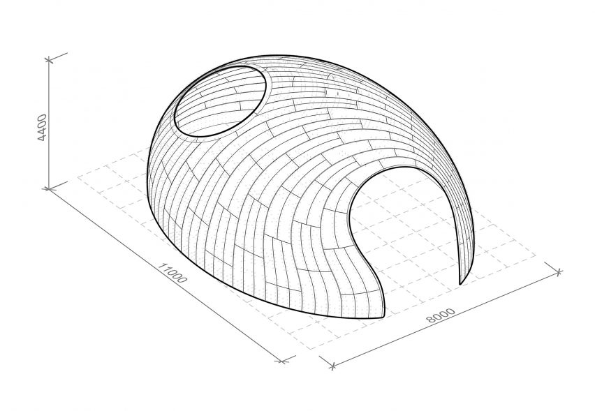 Thin-Shell Metal Woven Pavilion