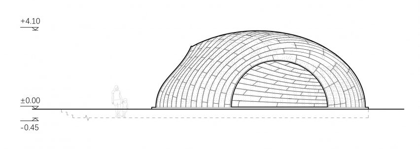 Thin-Shell Metal Woven Pavilion