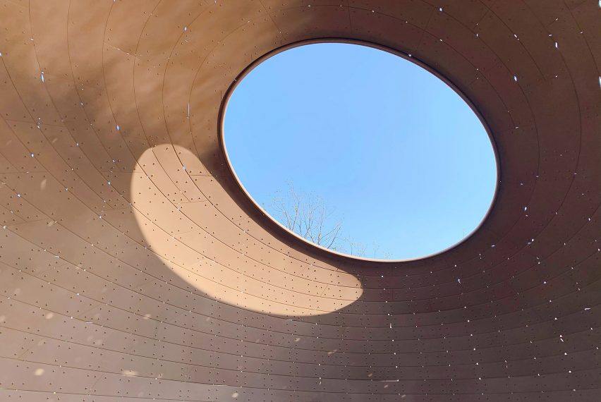 Thin-Shell Metal Woven Pavilion