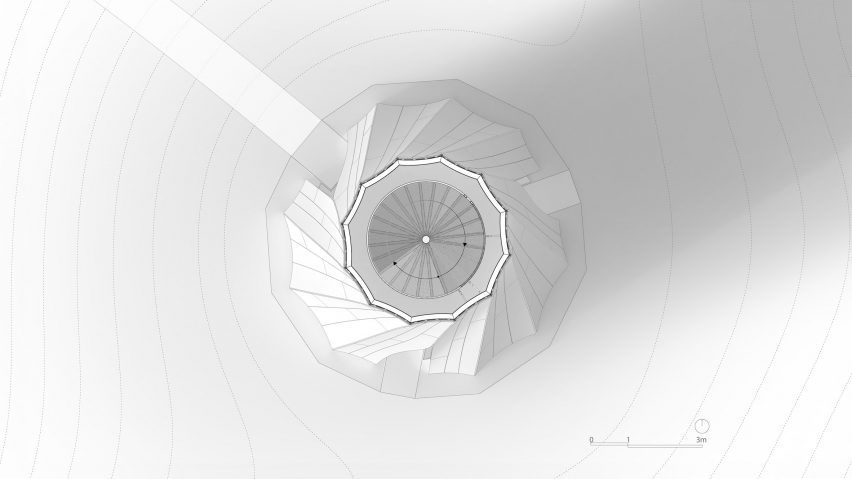 Mid-section plan of Wangen Tower by the University of Stuttgart