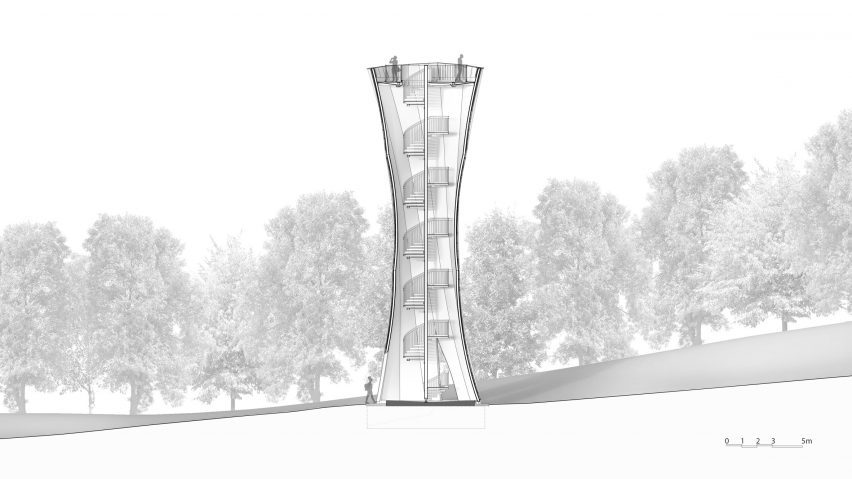 Section of Wangen Tower by the University of Stuttgart