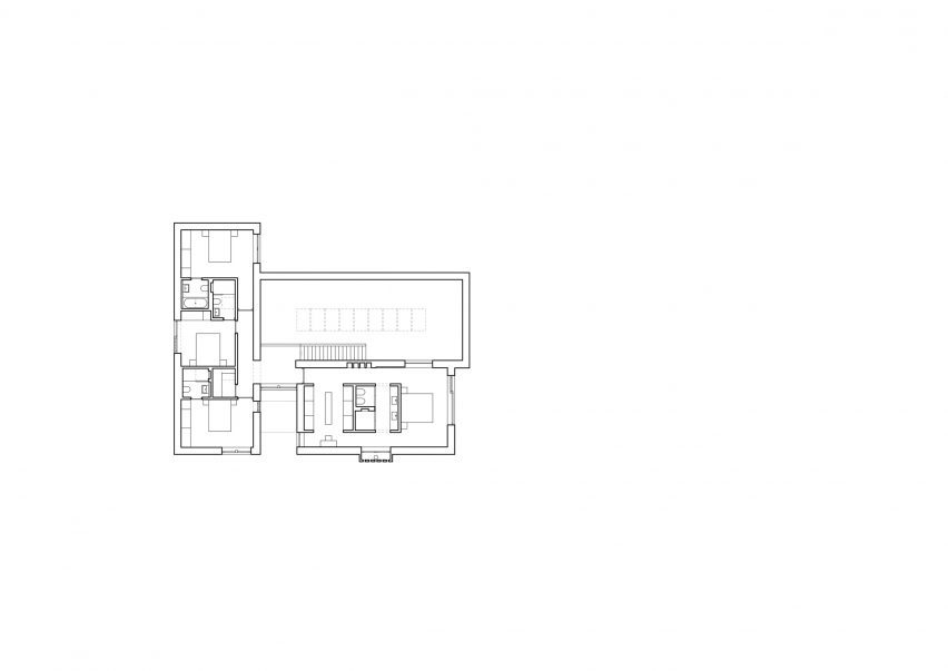 First floor plan of House in Wimbledon by Erbar Mattes