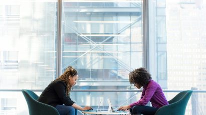 Women working in an office