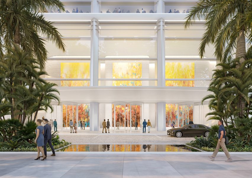 Facade of a Miami skyscaraper