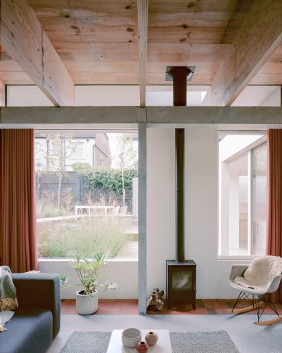 A living room looking out to a garden