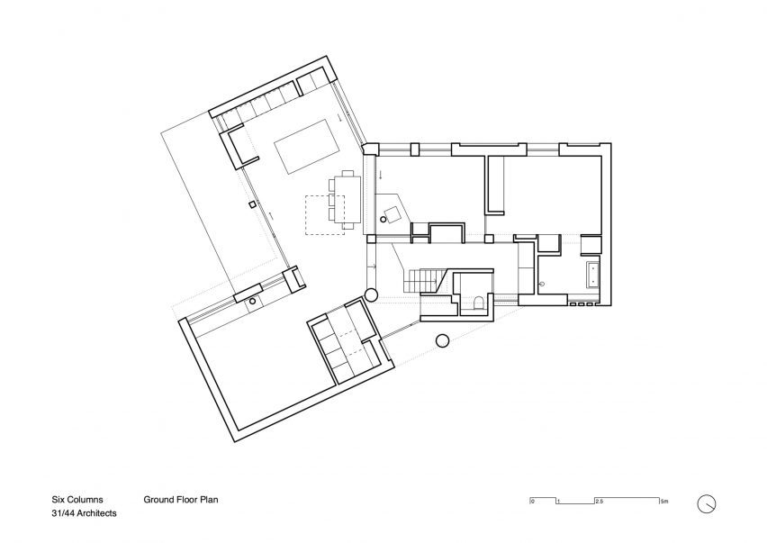 6 Columns house by 31/44 Architects plans