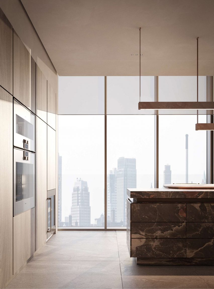An apartment in a skyscraper