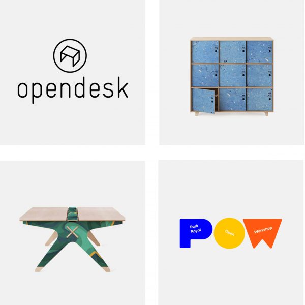 Collage image of furniture pieces
