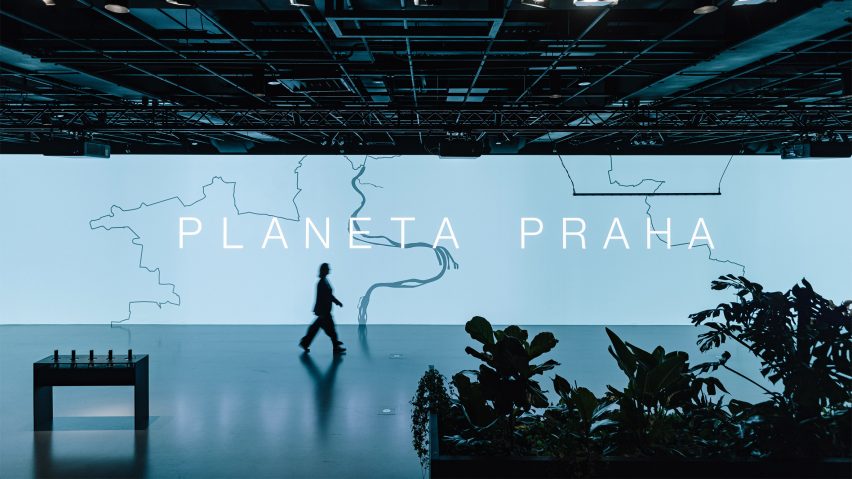 Photo of Planet Prague exhibition with text overlay