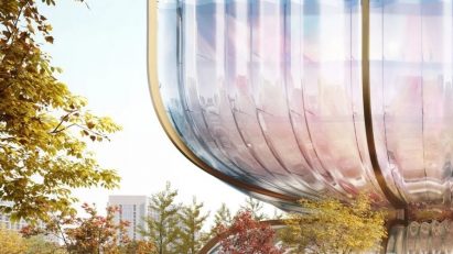 Curved glass shopping centre Heatherwick