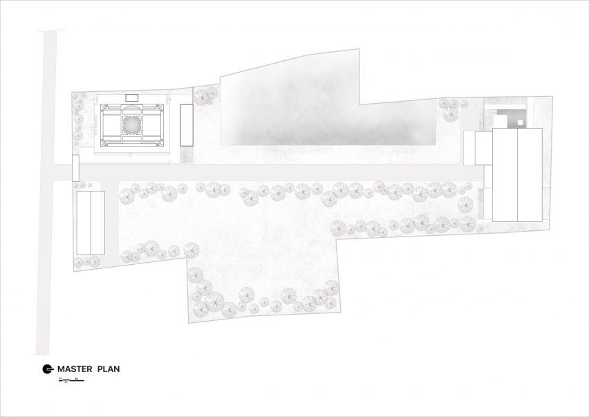 Site plan of Bait Ur Raiyan Mosque in Bangladesh by Cubeinside