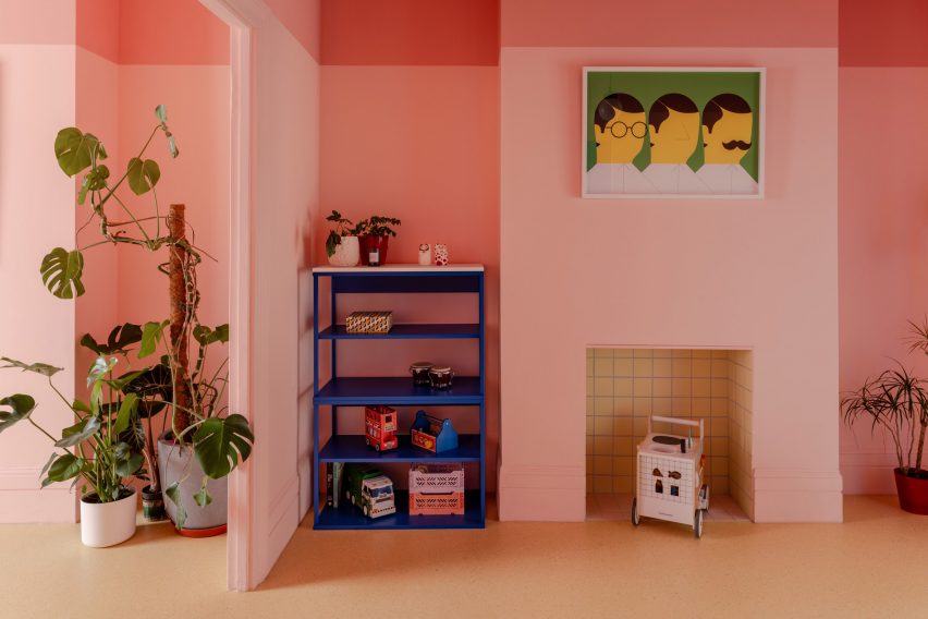Pink living room