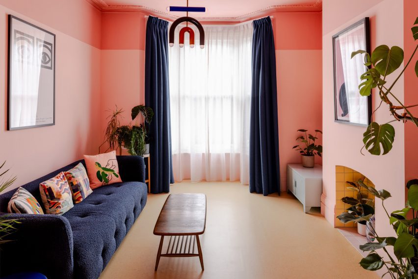 Pink living room