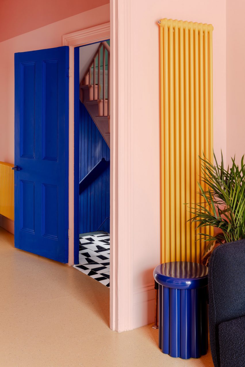 Pink living room