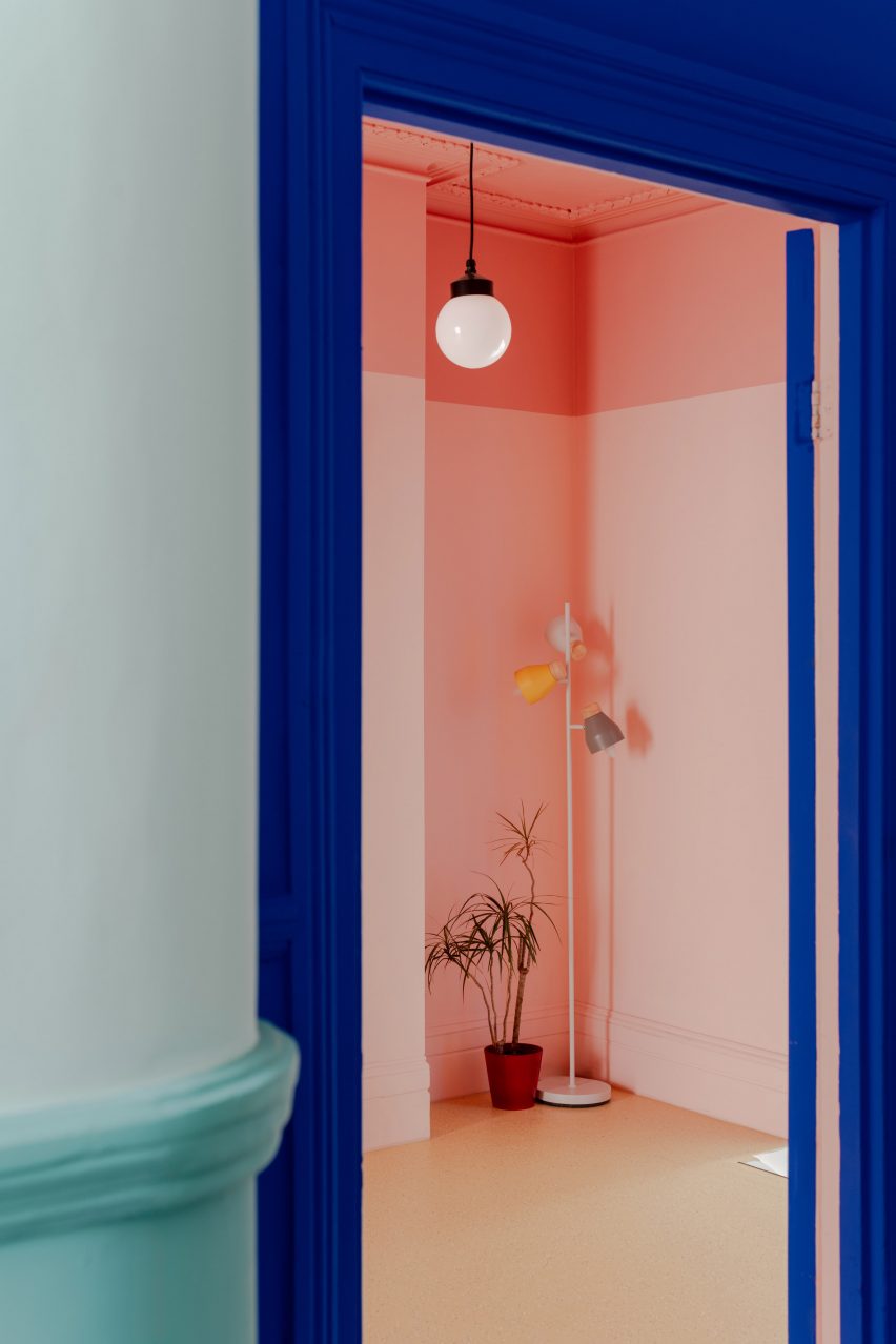 Pink living room