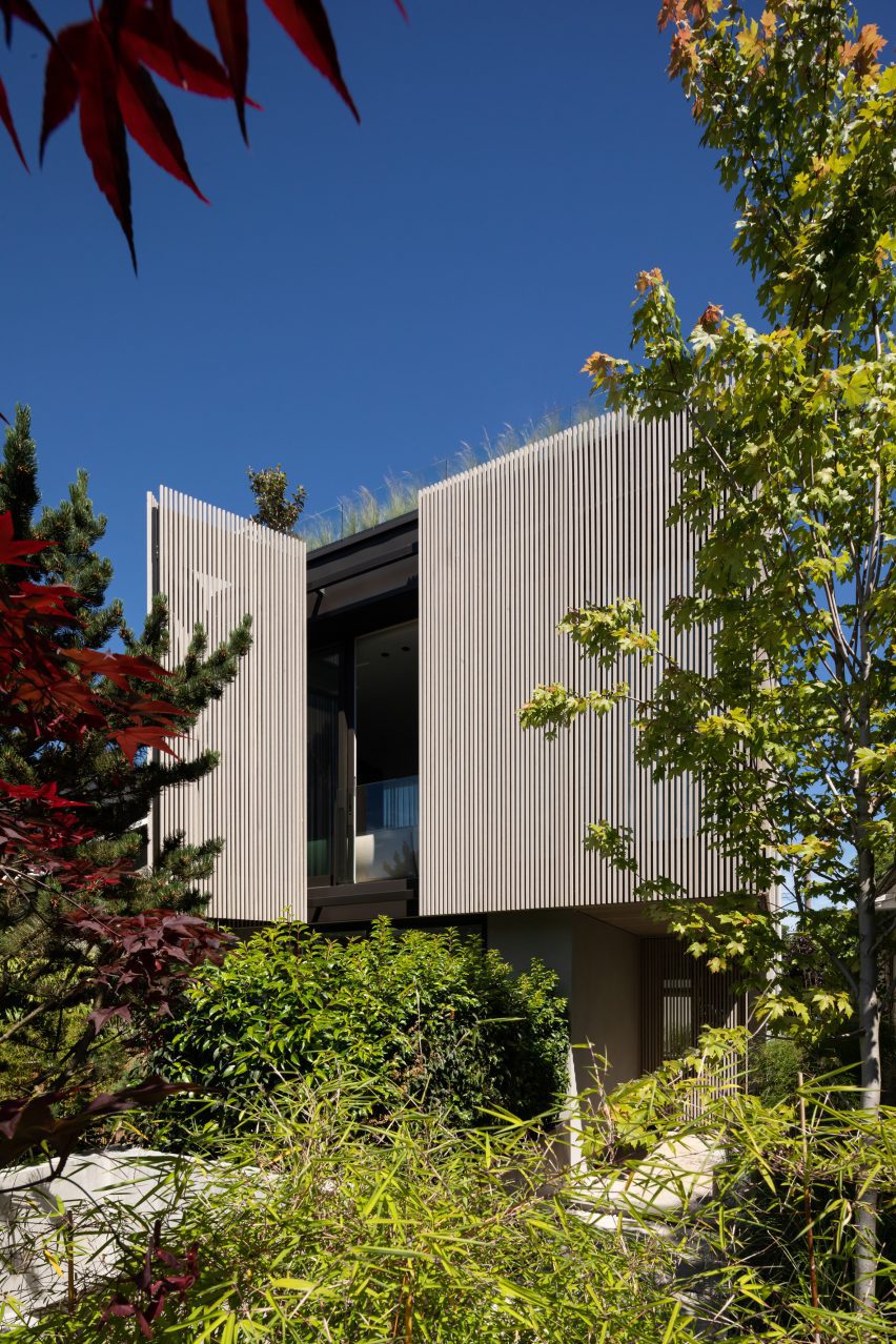 Slated facade
