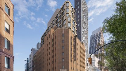 Rendering of an apartment building